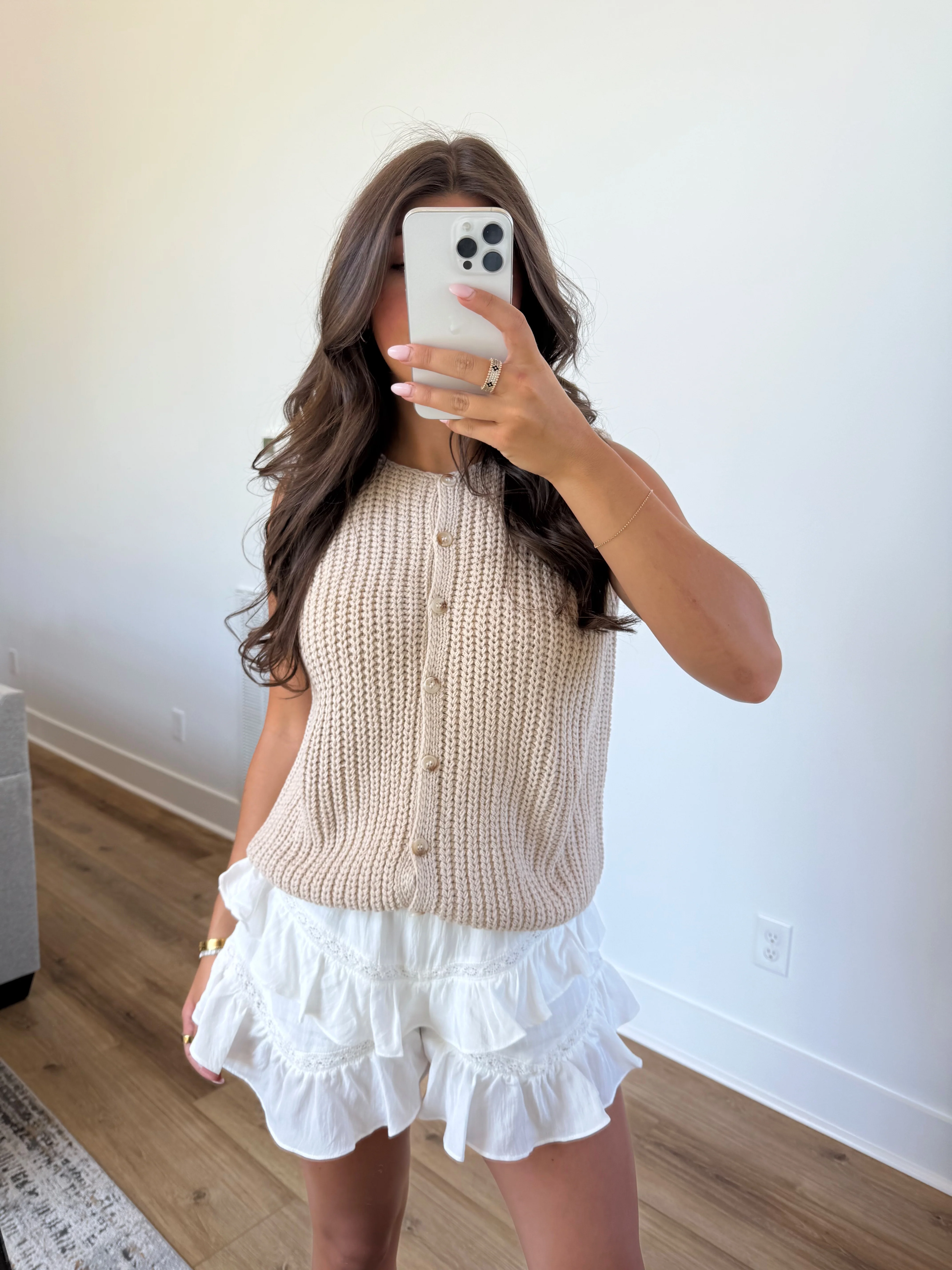 White Ruffle Lace Shorts - Image 8